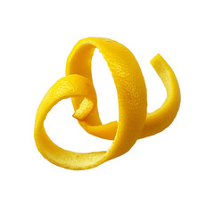 lemon zest on transparent background