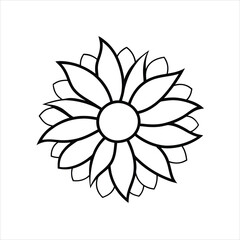 Bright Summer Flower with Cheerful Colors Vector Design