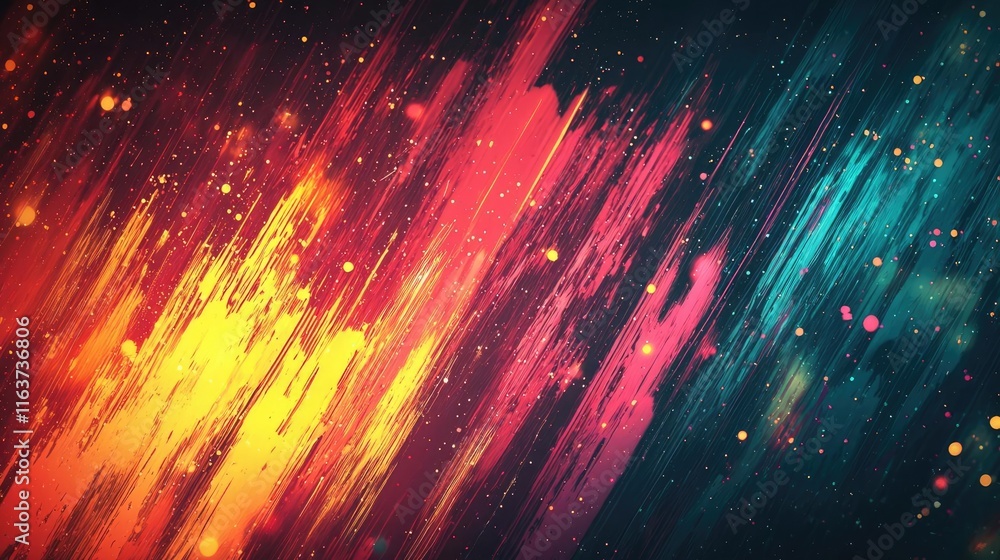 Poster splatter abstract background concept. vibrant abstract background with colorful streaks and dynamic 
