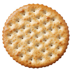 round cracker biscuit on transparent background