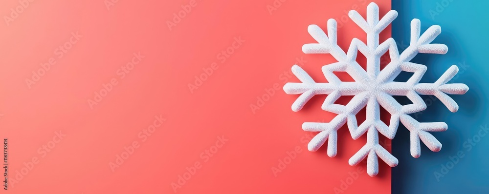 Aufkleber snowflake abstract background concept. a beautiful snowflake design on a vibrant background represen