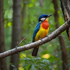 Obraz premium Blue and yellow-billed toucan