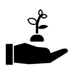 care for vegetables glyph icon