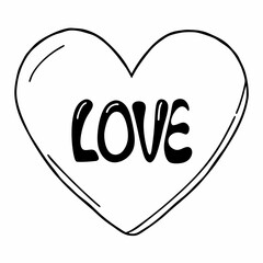 Love, Love typography design, Love icon silhouette