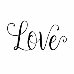 Love, Love typography design, Love icon silhouette