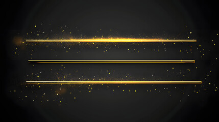 Obraz premium Three horizontal panels with a golden glow on a luxury background for frame and wallpaper display.