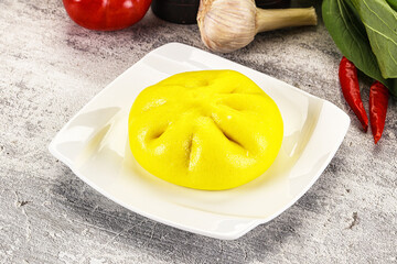 Asian stuffed steamed Bun Bao