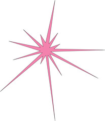 An abstract isolated star burst shape design element.