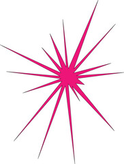 An abstract isolated star burst shape design element.