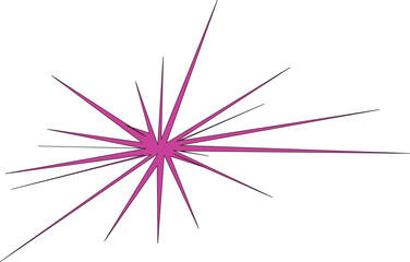 An abstract isolated star burst shape design element.
