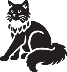 Black cat silhouette