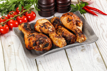 Hot and tasty chicken drumstick barbecue