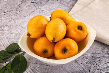 Ripe sweet juicy medlar fruit