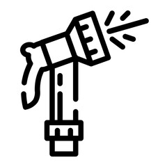 hose nozzle on cutline icon