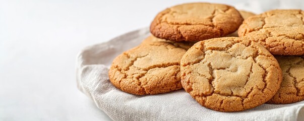 Minimal cookies idea. Freshly baked cookies arranged on a plate ready to be enjoyed with a glass of milk.
