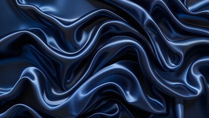 Obraz premium A Mesmerizing Black-Blue Abstract Background, Featuring Fluid Swirls and Depth, Creating a Captivating and Mysterious Atmosphere with Subtle Hints of Light and Shadow