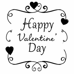 Happy valentine day, Happy valentine day typography design