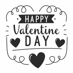 Happy valentine day, Happy valentine day typography design