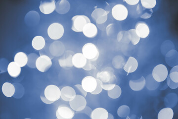 Blue, lapis, ocean, navy, sapphire, teal bokeh background with soft, circular light spots in...