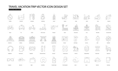 Adventure Travel Vacation Holiday Vector Icon Design