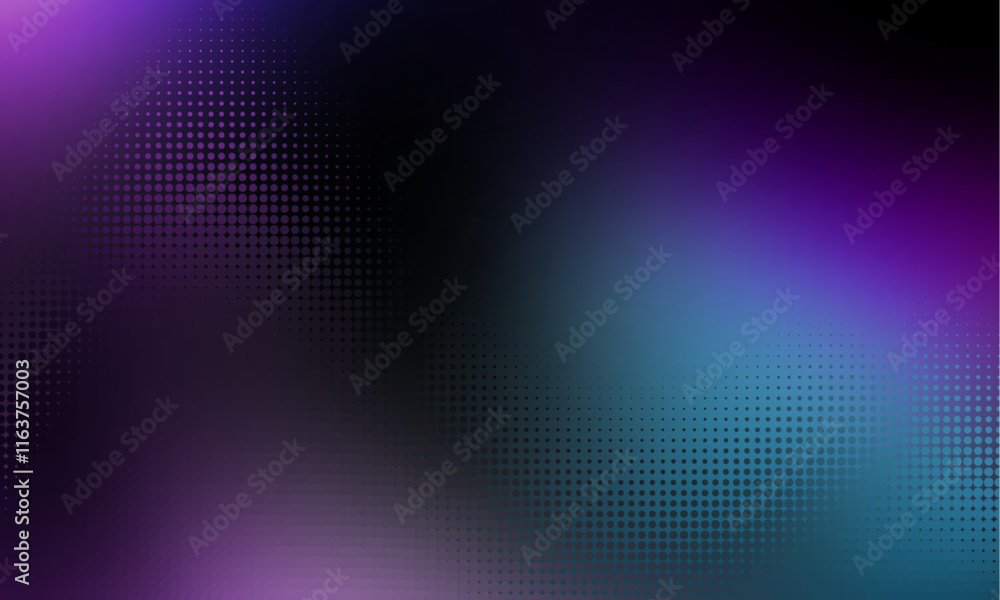 Poster Vector halftone gradient effect. Light pastel colours abstract background. Retro 80's style colors and textures