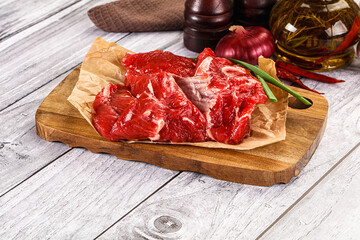 Raw beef meat for cooking