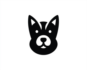Dog Logo design template. Dog head icon. Vector illustration. Cartoon dog face logo. Animal logotype concept. 