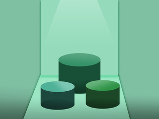 3d rendered illustration of a bar round green