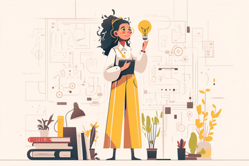 Girl Standing Thinking Inspiration Concept Art