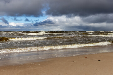storm clouds over the sea