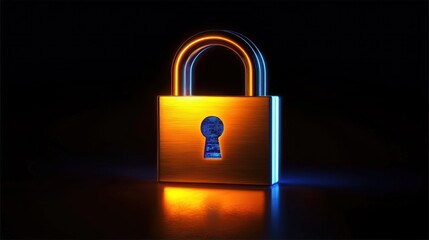 Naklejka premium Cybersecurity: Digital Fortress, Data Protection, Network Security, 