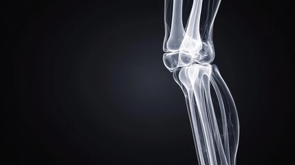 x-ray human knee view for diagnosis knee pain. ai generated