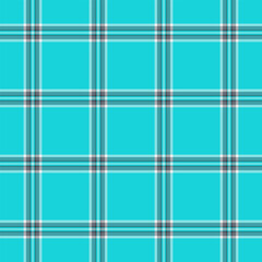 Vibrant turquoise plaid pattern, perfect for textile design, website backgrounds, or fashion projects.  Clean lines and a fresh color palette create a modern, versatile texture.