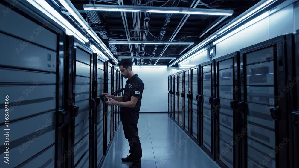 Leinwandbilder exploring high-tech storage facilities in a modern data center with advanced security measures