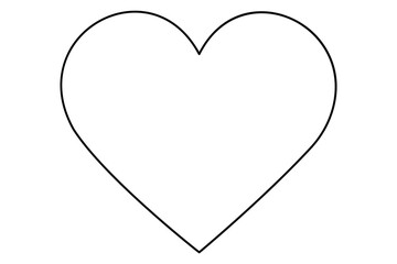 Elegant continuous one line drawing of a heart icon outline for modern designs vector illustration
