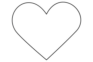 Elegant continuous one line drawing of a heart icon outline for modern designs vector illustration
