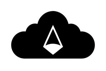 set of icons with mountains