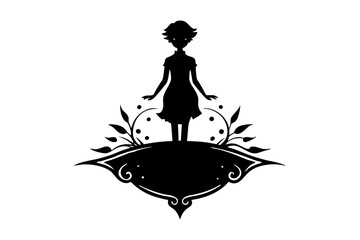 silhouette of a girl