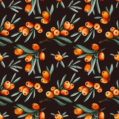 seamless pattern with oranges