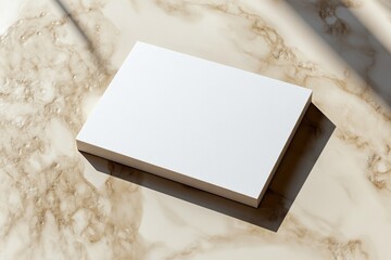 Minimalist design showcases blank card on elegant marble surface