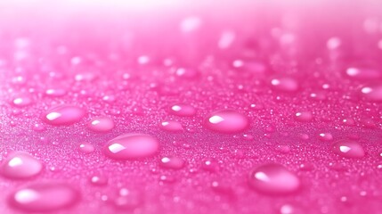 Pink Surface Covered In Water Droplets