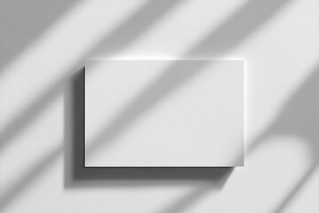 Minimalist composition showcasing blank canvas illuminated by so