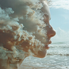 picture of clouds on the seashore