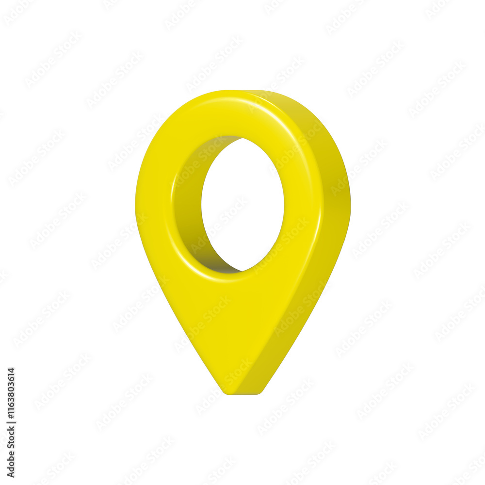 Poster 3d realistic location map pin gps pointer markers
