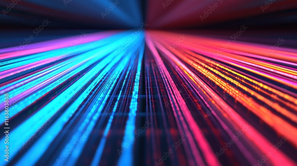 Aufkleber abstract light trails creating dynamic motion and vivid colors