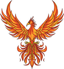 Modern Flaming Phoenix Logo designs  vector illustration