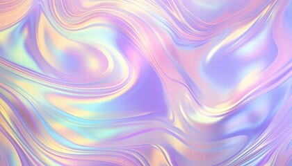 Obraz premium Iridescent Abstract Background with Trendy Seamless Swirls and Smooth Flowing Patterns in Pastel Colors for Modern Design Projects