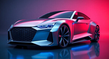 AI-Generated Futuristic Concept Car with Advanced Details