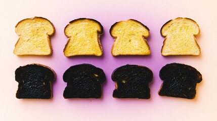 Perfectly Toasted vs Burnt Toast: AI Generated Food Photography