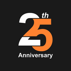 25th logo design, 25th anniversary logo design, vector, symbol, icon
